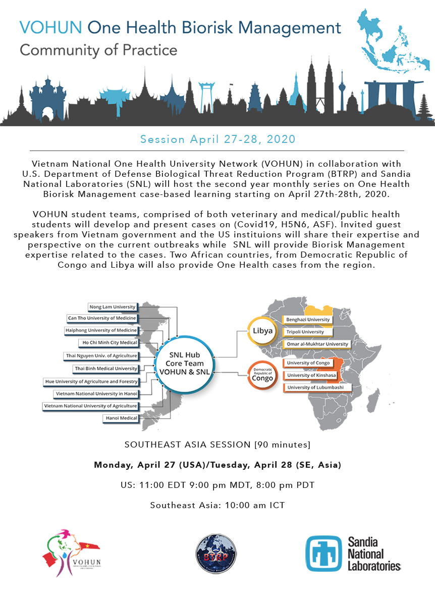 VOHUN BioRisk Management – Virtual Community of Practice – The 1st Session on April 28, 2020
