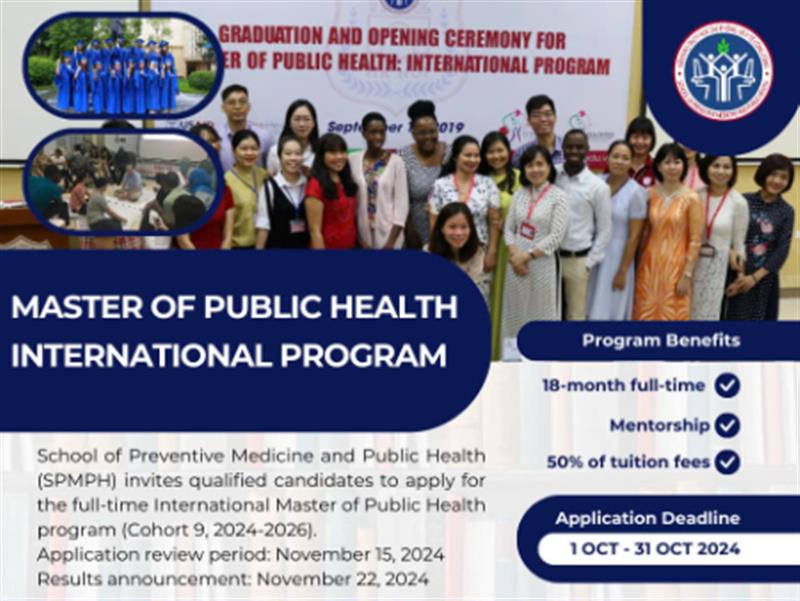 MASTER OF PUBLIC HEALTH INTERNATIONAL PROGRAM Call for Application - Academic Year 2024-2026