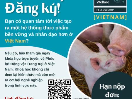 Thông báo về Khóa học Phúc lợi Động vật Trang trại Đông Nam Á (Việt Nam)