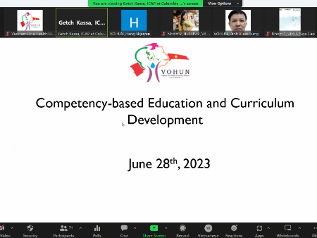 the virtual ToT course on Competency-Based Education (CBE) for Faculty Staff and Ministry Officials